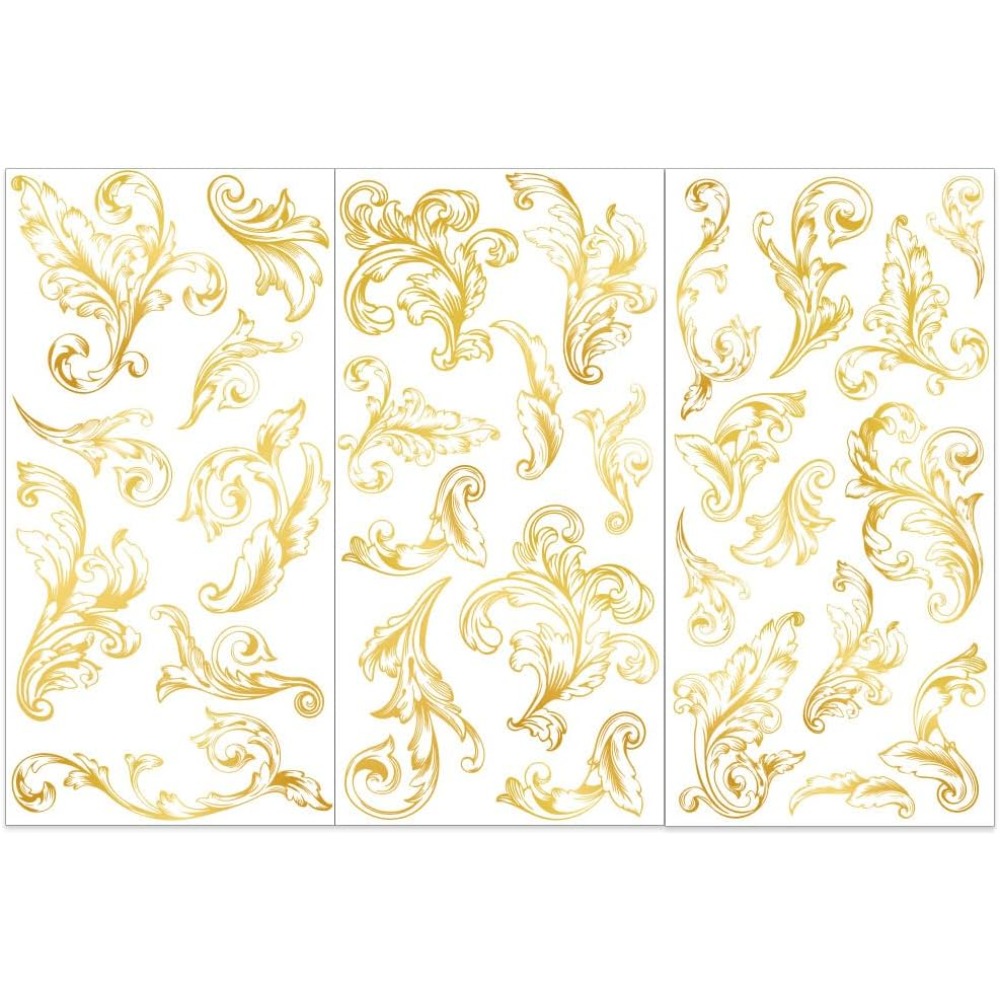 Embellishment Crafts - 3 pçs/set Damasco Esfregar em Transfers