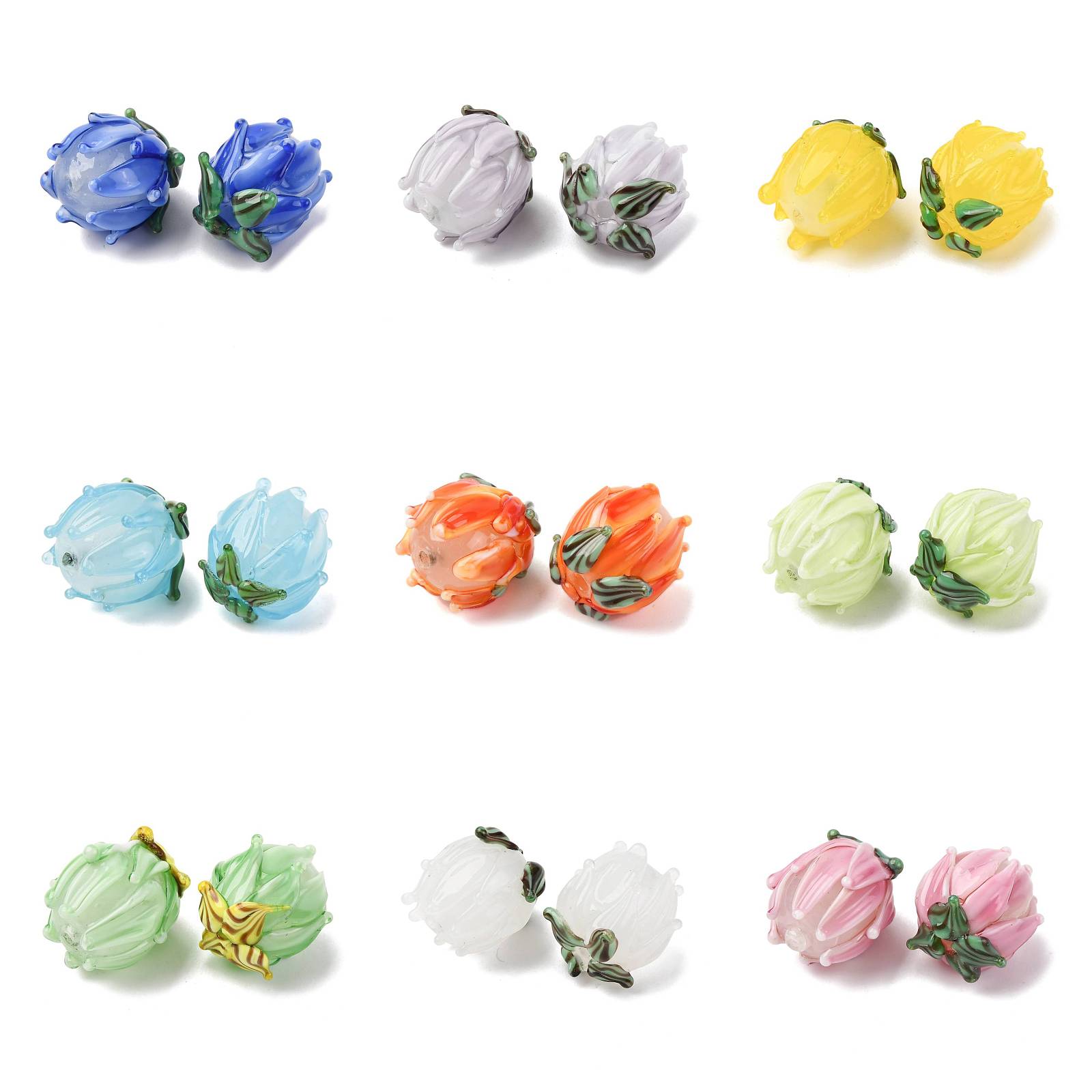 20 peças de contas de tulipa f - Embellishment Crafts avaliação e preço