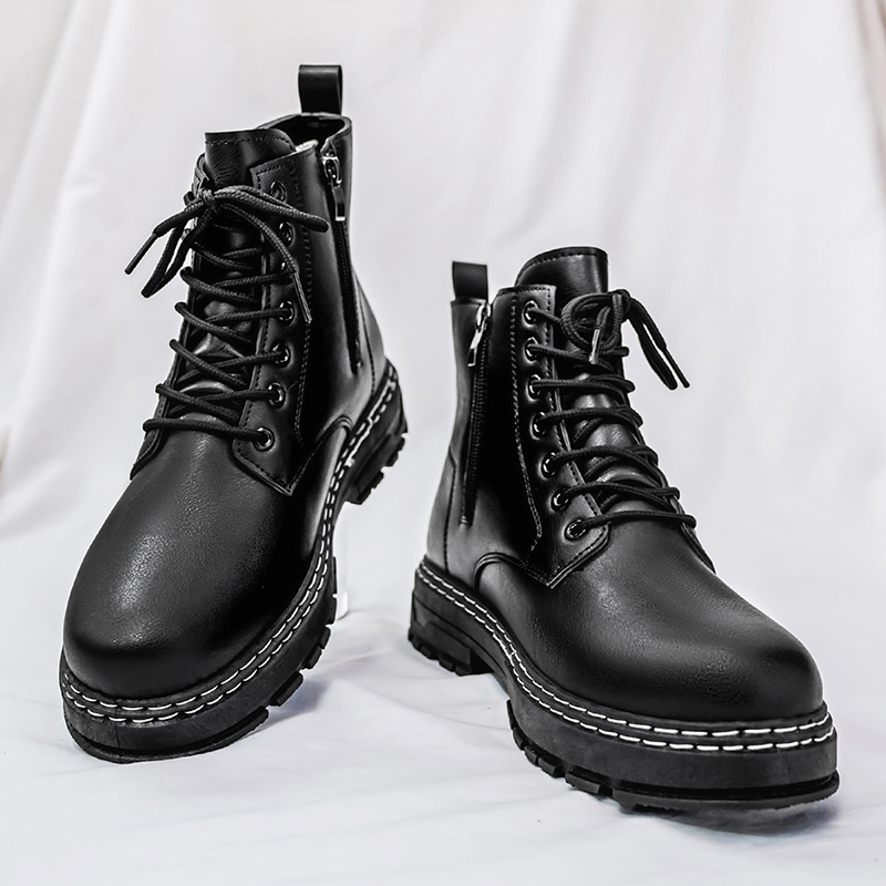 Botas masculinas de couro enve - Guipure Lace Panel avaliação e preço