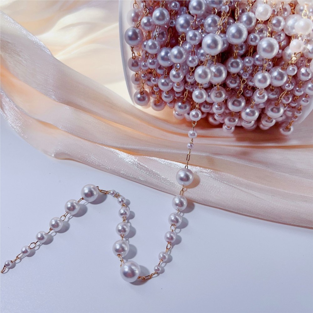 1 metro 3-8mm contas de pérola - Pearl Trim Chain avaliação e preço