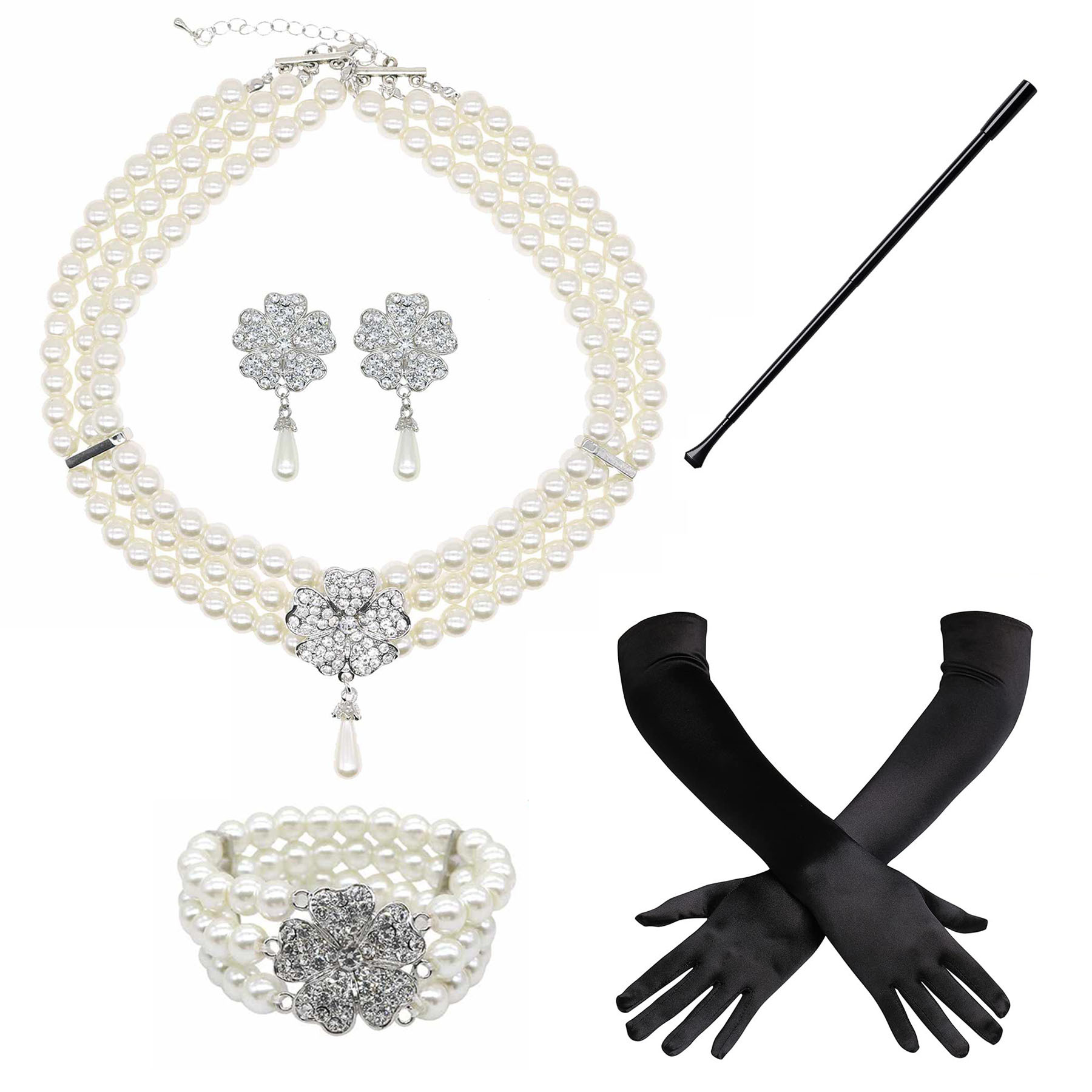 1920s1950s Imitation Pearl Nec - Pearl Trim Chain avaliação e preço