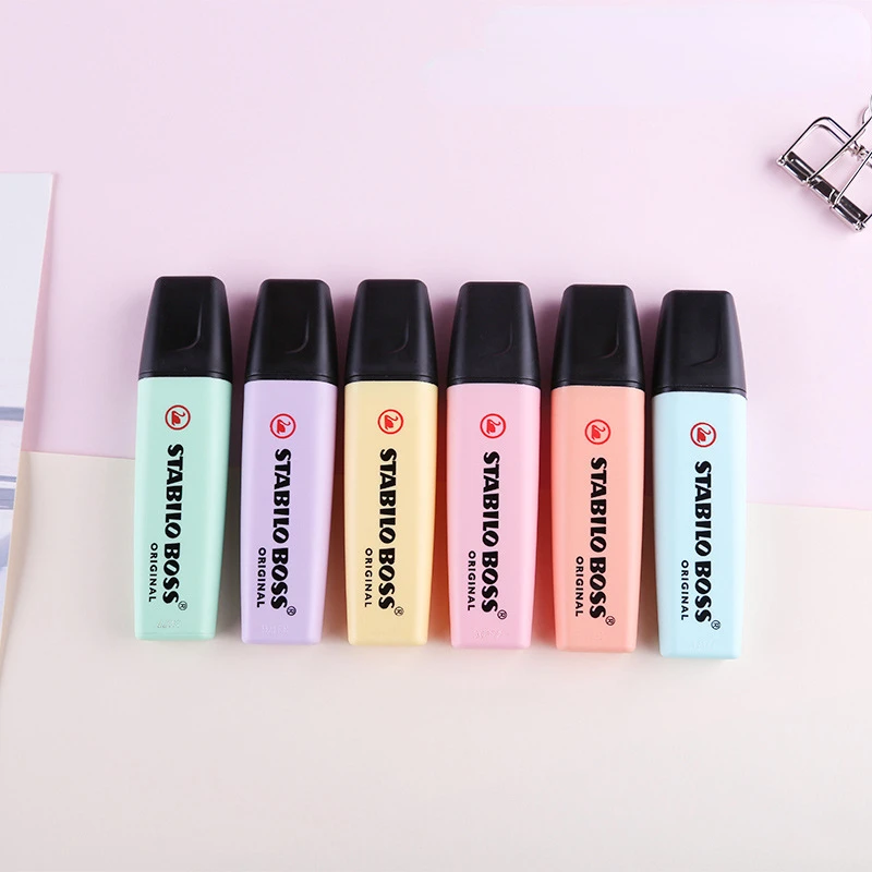 6 cores STABILO BOSS Macaron C - Stabilo Marker Boss avaliação e preço