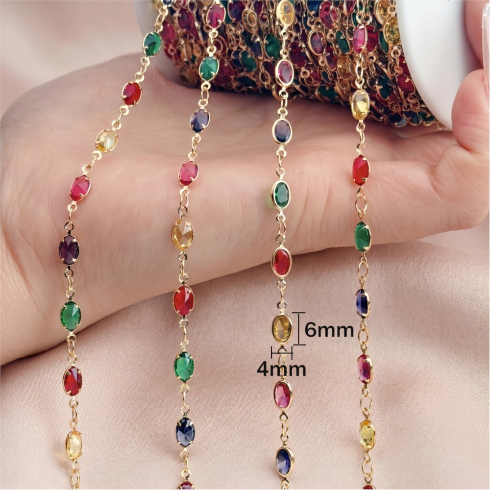 Corrente de 1 metro com strass - Pearl Trim Chain avaliação e preço