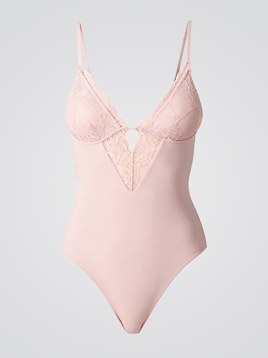 Body Modelador Feminino com De - Elastic Lace Trim avaliação e preço