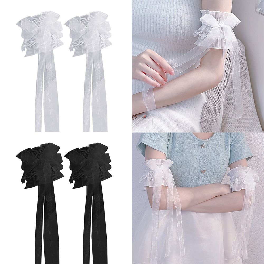 Elastic Ruffled Lace Arm Warme - Elastic Lace Trim avaliação e preço