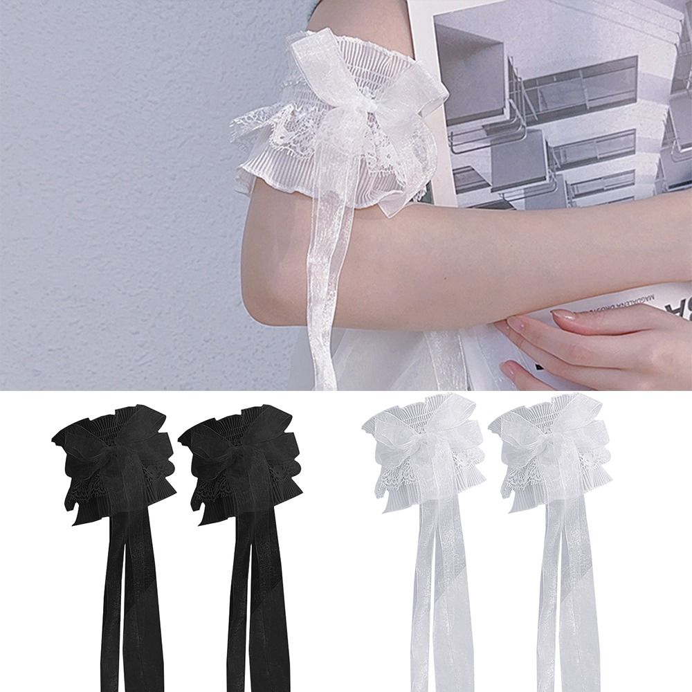 Elastic Ruffled Lace Arm Warme - Elastic Lace Trim avaliação e preço