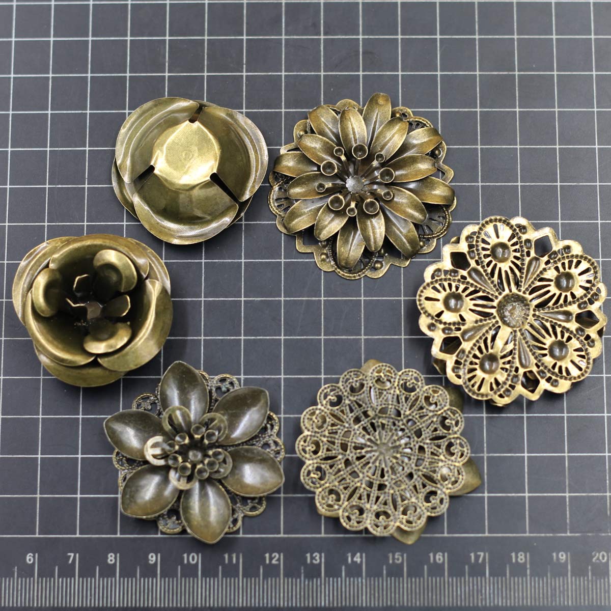 6 pçs enfeites combinação flor - Embellishment Crafts avaliação e preço