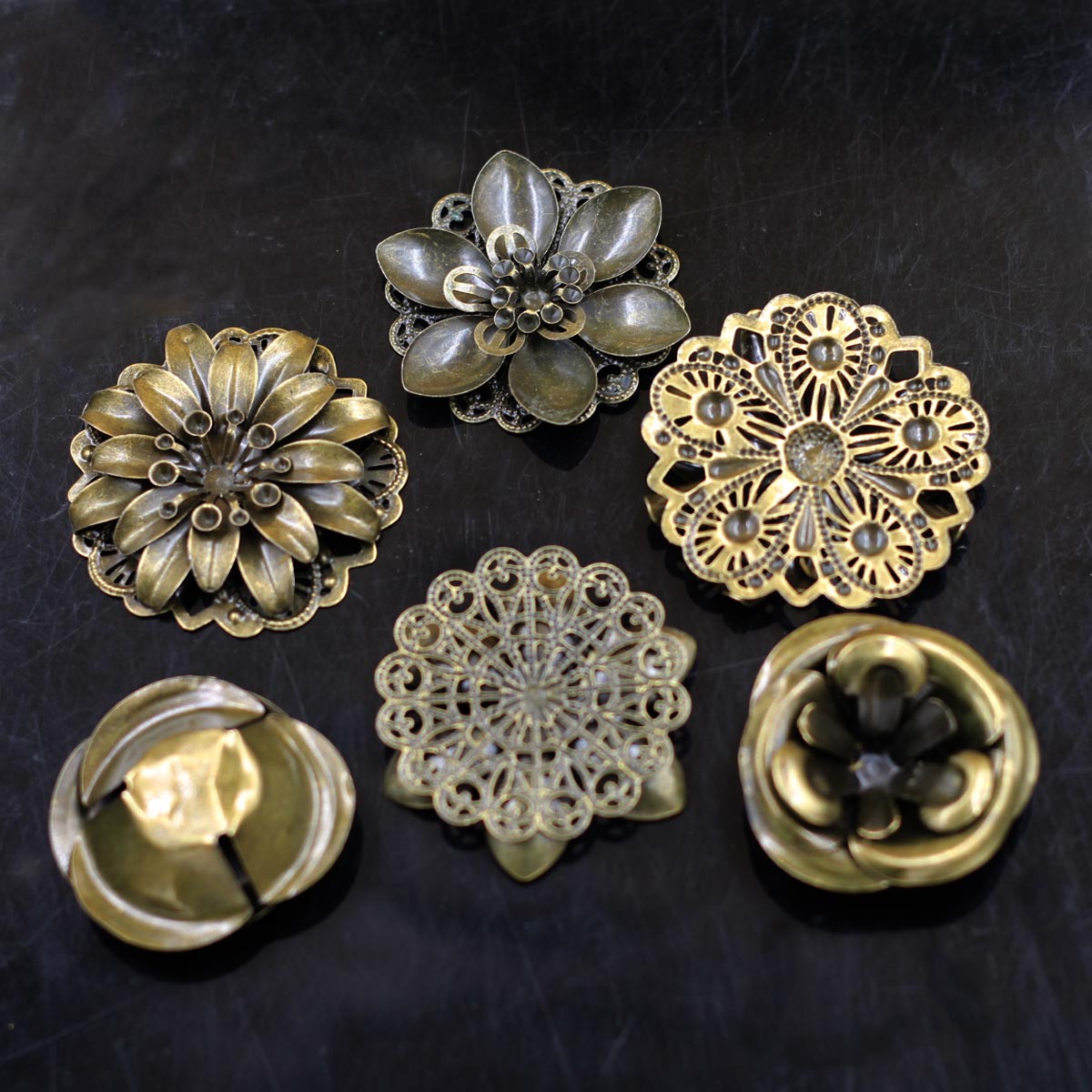 6 pçs enfeites combinação flor - Embellishment Crafts avaliação e preço