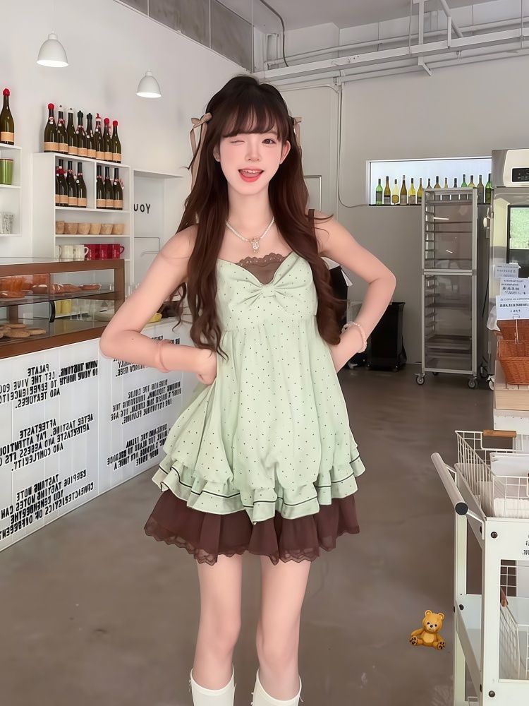 Vestido Mini Feminino Coquette - Elastic Lace Trim avaliação e preço